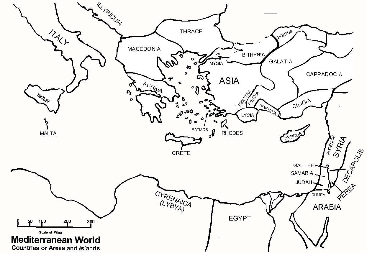 ancient mediterranean region map
